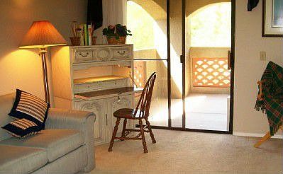 Living room just off the balcony and beautiful views