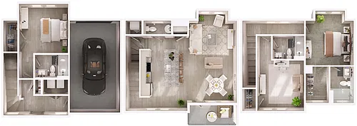 Floor plan B6 Townhome