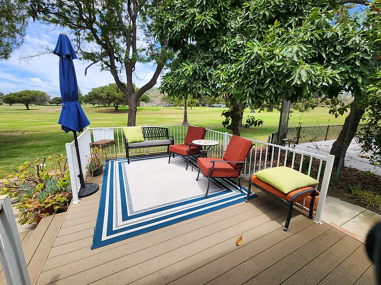 Back Deck and golf course