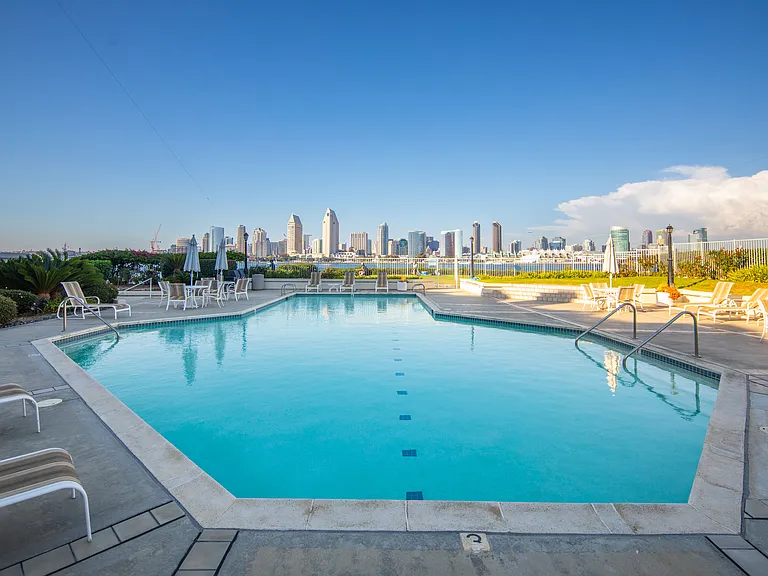 Views from pool area of complex