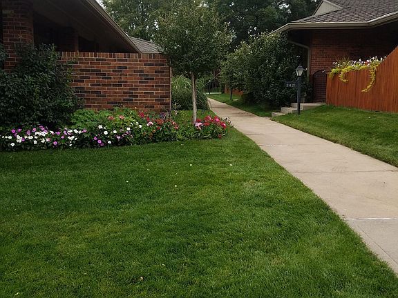 Well-manicured lawns and flowers that you can enjoy without