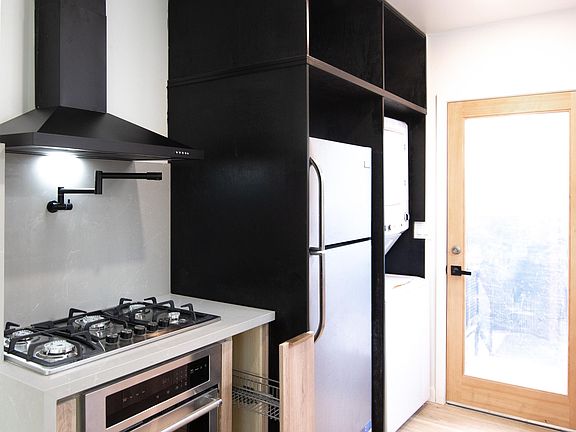 Washer and dryer, fridge.