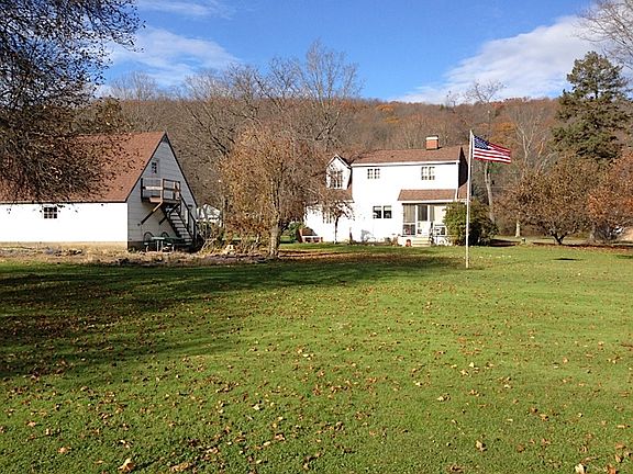 view from creek looking at b