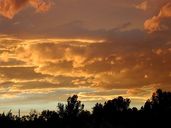 SUMMER SUNSET FROM PATIO