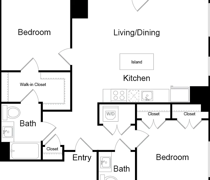 Serenity - B22.2 - 1.5 Beds - 1.5 Baths - 947 Sq. ft.