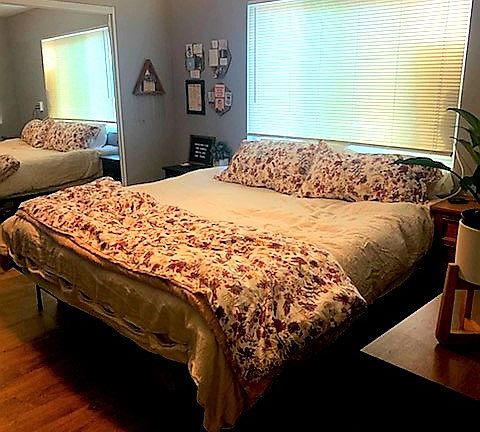 This is another View of the same Bedroom but this time the Bed has been moved to have the light behind the Head Board