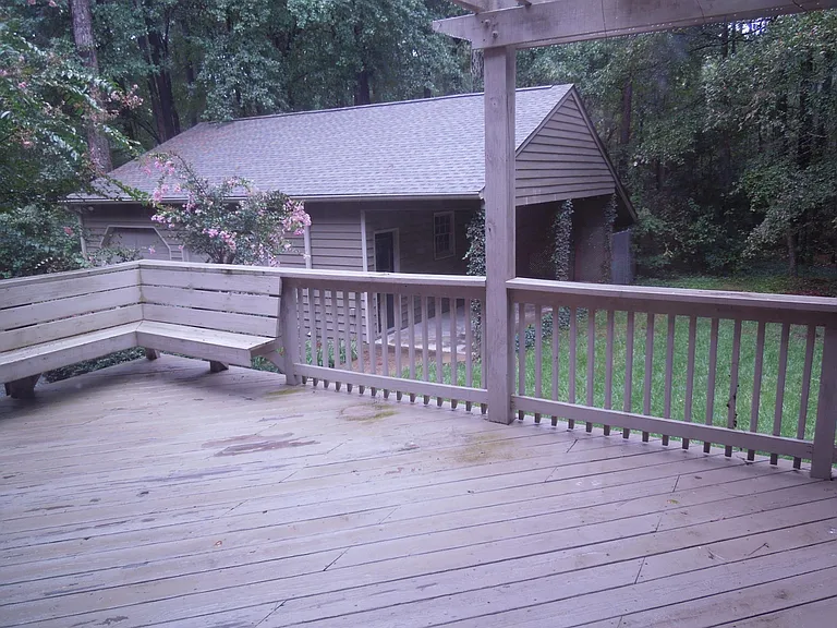 Rear Deck w/ View of Detached Garage