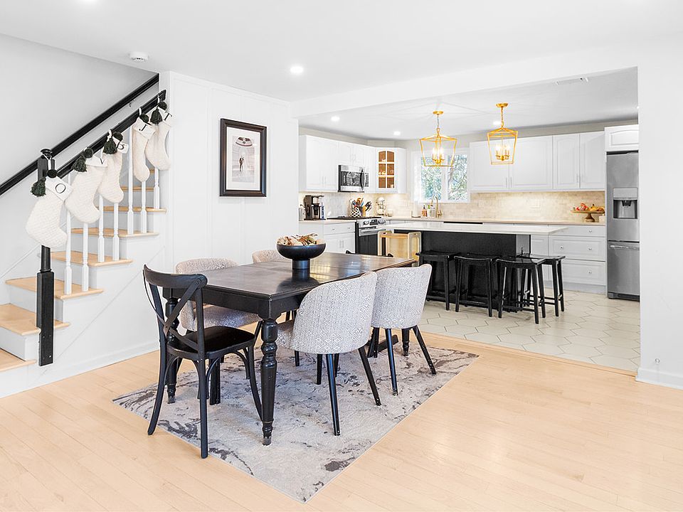 Dining room open to kitchen