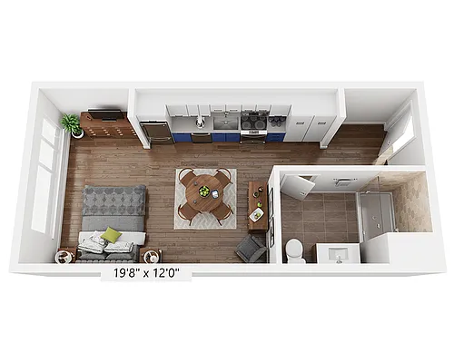 Floor plan Studio E1A
