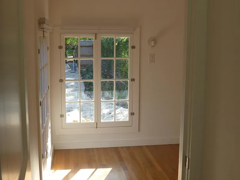 Bedroom view from bathroom