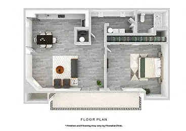 Floor plan One Bedroom One Bath