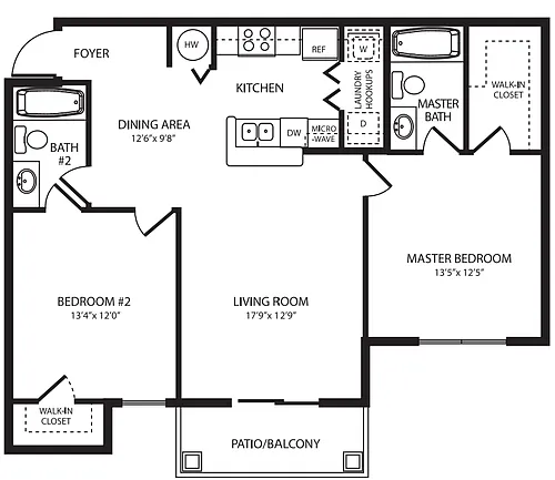 Floor plan The Palm - 60% AMI