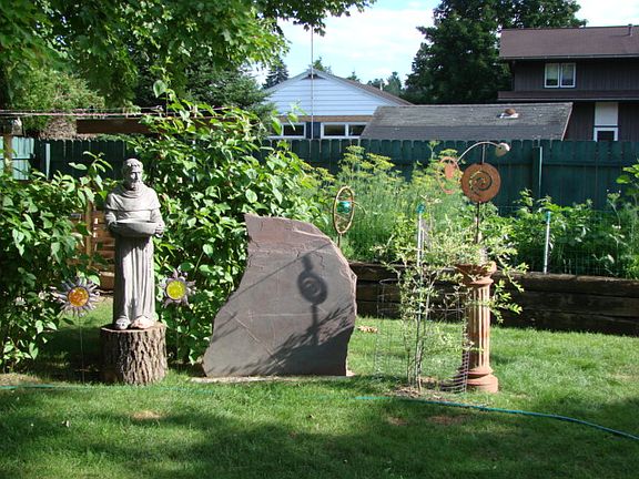 Backyard shrubs & gardens