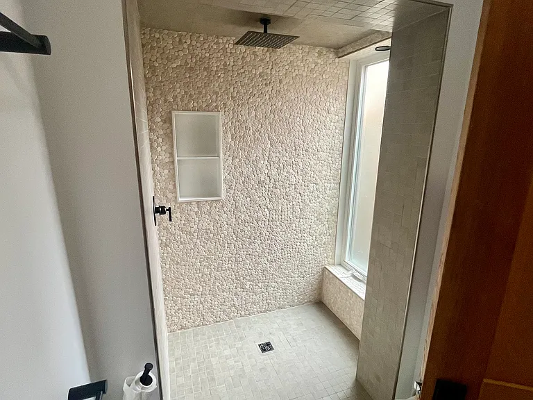 Updated ensuite shower.