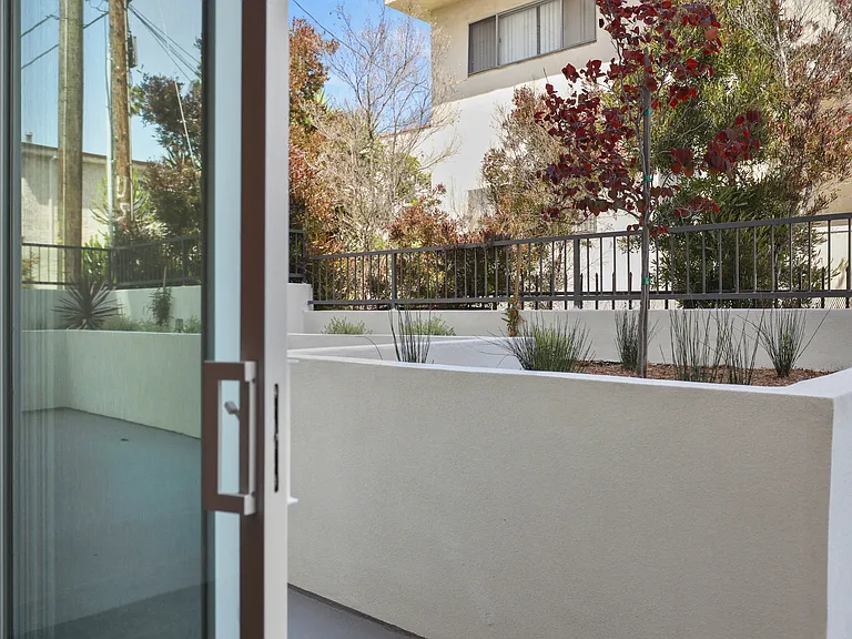 Patio with Built-In Planters