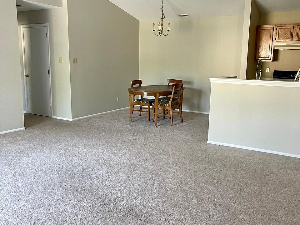 Dining Room with cathedral ceiling