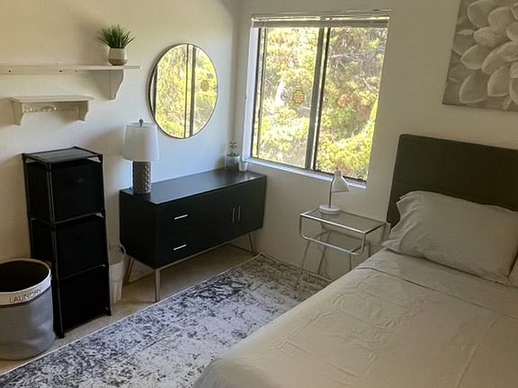fully furnished bedroom full closet has everything you need