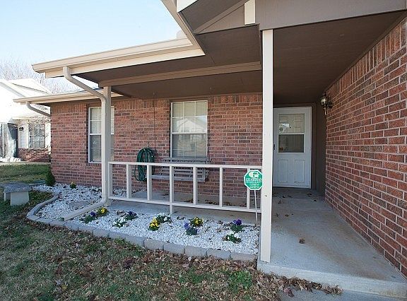 Inviting covered front porch