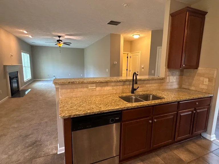 View from ceramic tiled Kitchen