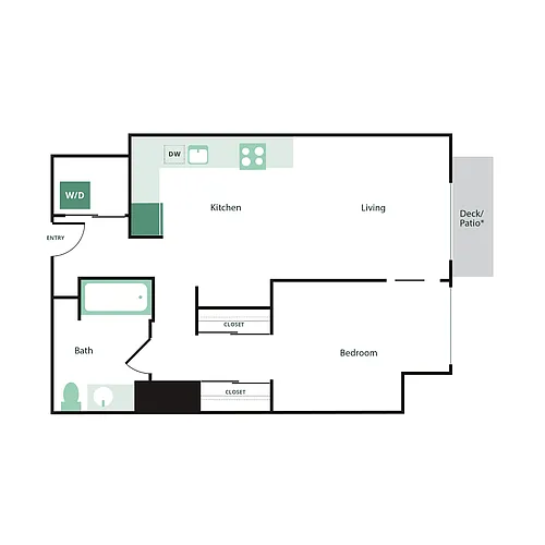 Floor plan 1X1 - B2