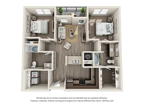 Floor plan 2X2-1040