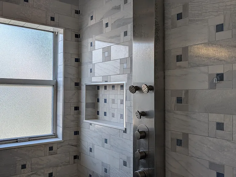 master bathroom shower panel