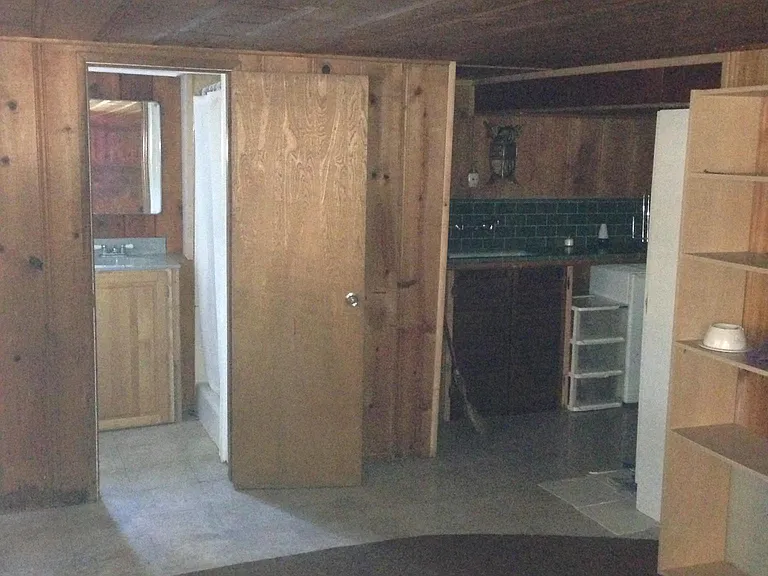 entry to bathroom and simi-kitchen