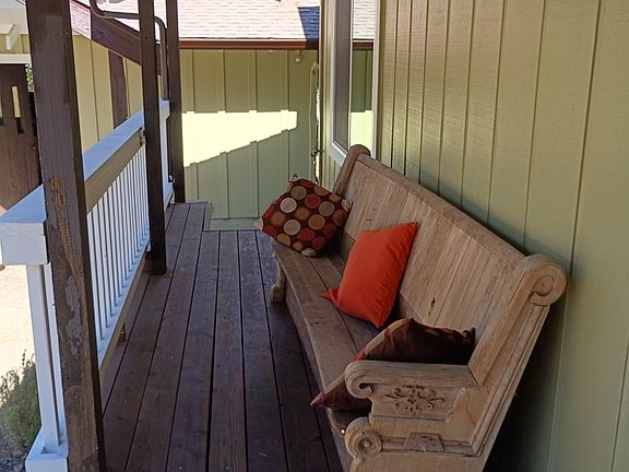 Front deck church pew bench