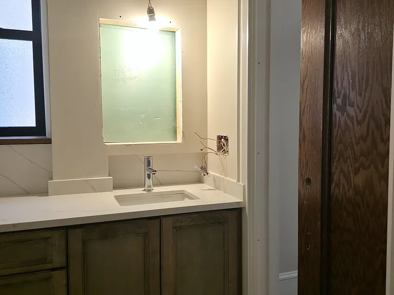 Primary bath. Medicine cabinet and great vainty storge and countertops