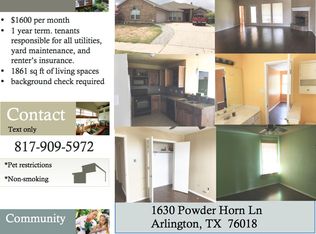 1630 Powder Horn Ln, Arlington, TX 76018