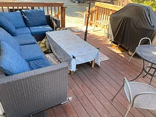Private furnished deck.