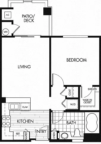 Floor plan 1X1-A