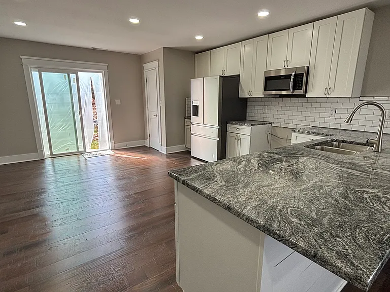 Open kitchen and living room