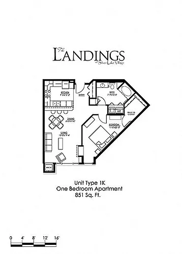 Floor plan One Bedroom K