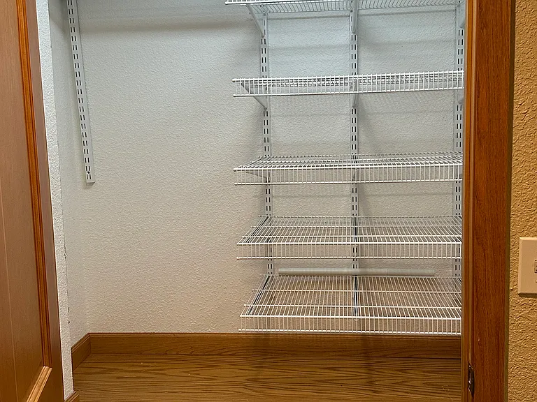 One of the multiple storage spots. And this is one of two with a hanging rod.