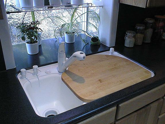 Corian Counter-Two Hole Sink