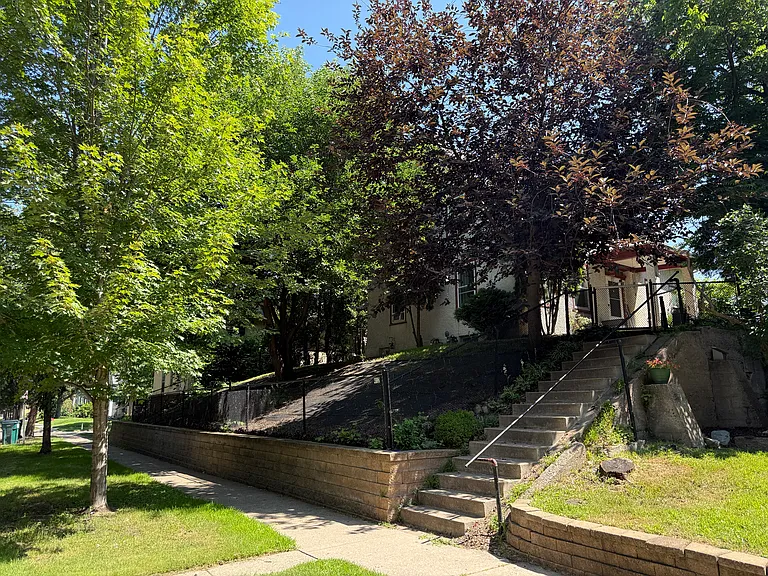 Triplex on quiet double lot