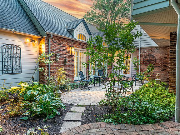 Private patio in center of home.