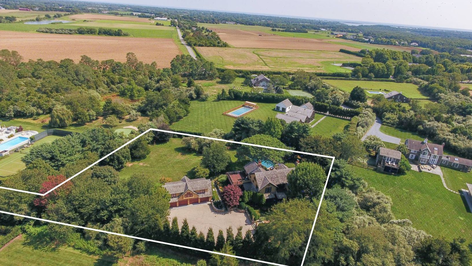 1.7 open acres overlooking fields of Water Mill