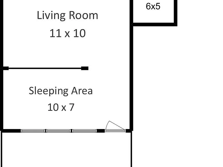 1BedConv - Floorplan