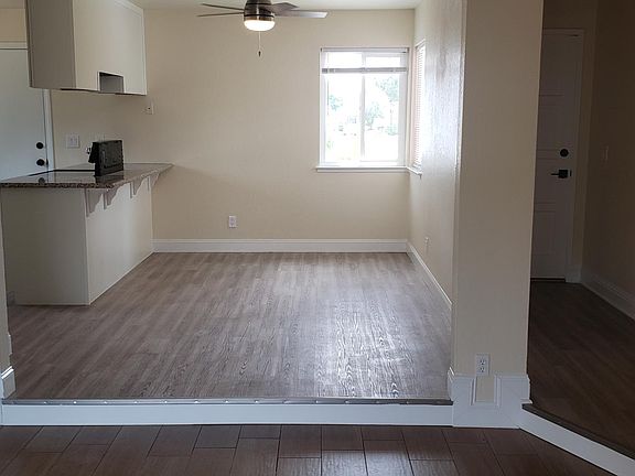 Kitchenette with dining area.