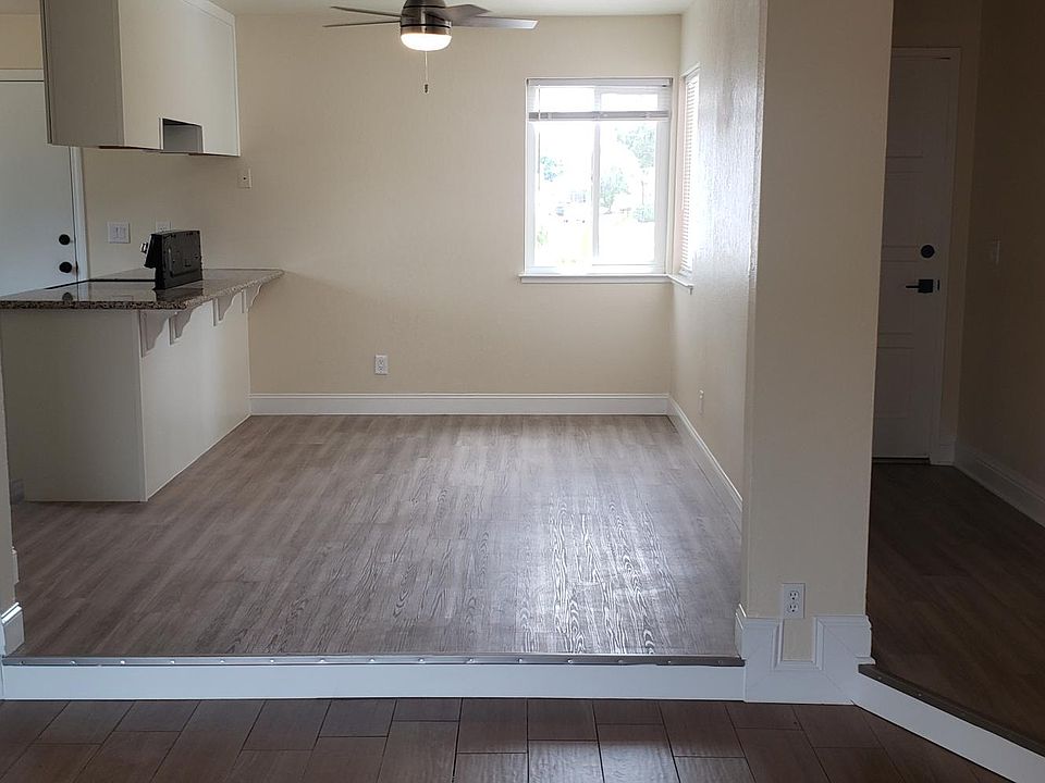 Kitchenette with dining area.