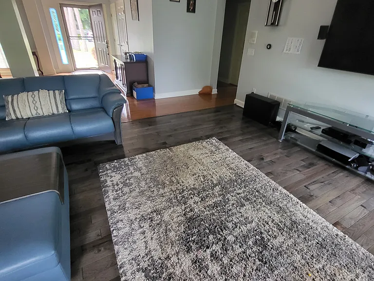 Family Room with Hardwood Floor