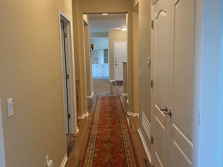hallway view from master bedroom