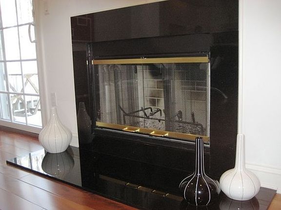 Granite Encased Wood Burning Fire Place