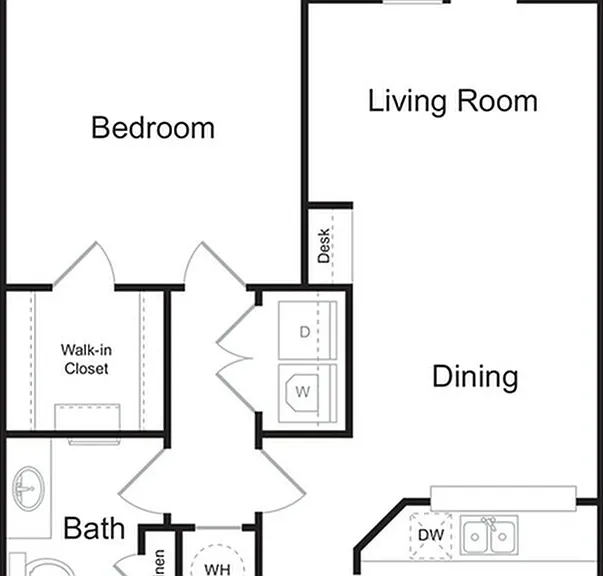 The Peachtree 1 bedroom 1 bathroom 794 sq ft apartment home at The Kendrick located in Atlanta, GA 30324 The Peachtree 1 bedroom 1 bathroom 794 sq ft apartment home at The Kendrick located in Atlanta, GA 30324