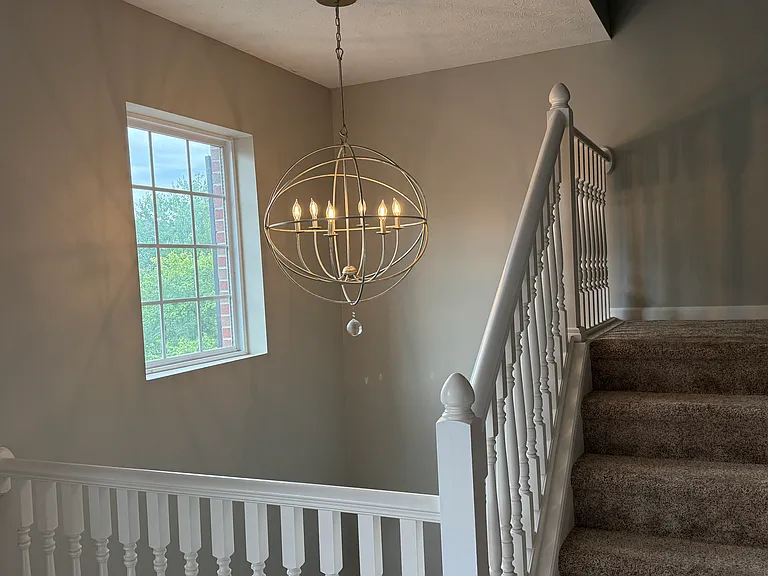Double volume entry way.