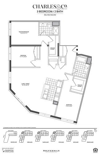Floor plan Three Bedroom 52 Line