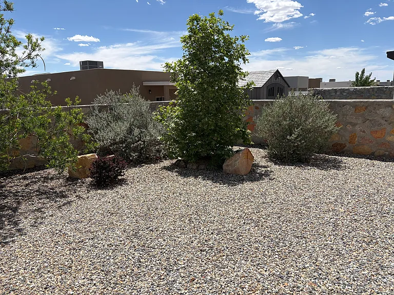 The landscape is easy to maintain.