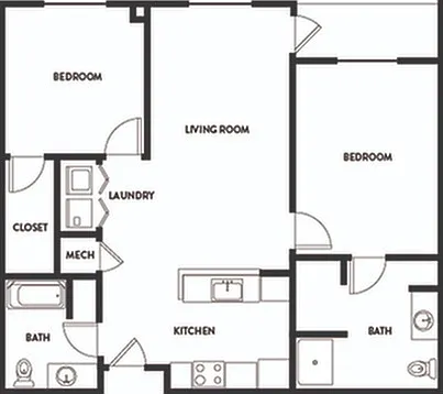 2 Bedroom ADA 2 Bedroom ADA